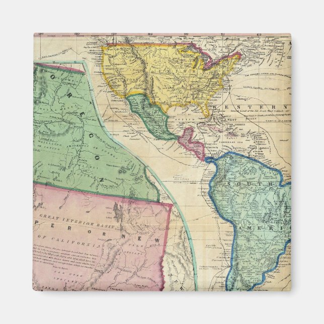 Imán Mapa de las regiones de oro de California (Frente)