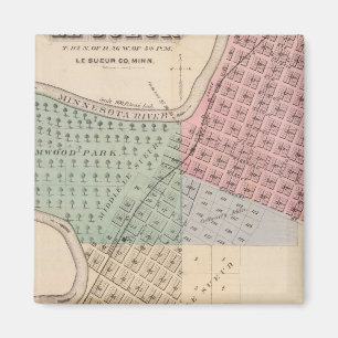 Imán Mapa de Le Sueur, Mapa de Cleveland, Minnesota