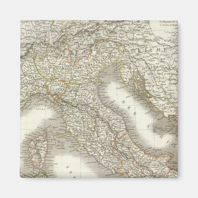 Imán Mapa de L'Italie - Italia (Frente)