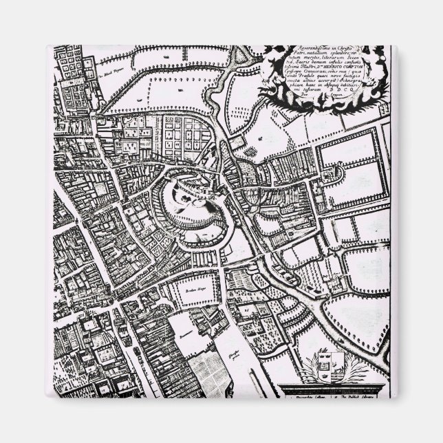 Imán Mapa de Loggan de Oxford, Hoja Occidental (Frente)