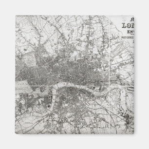 Imán Mapa de Londres moderno y de sus alrededores, 1854
