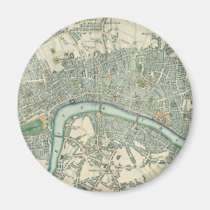 Imán Mapa de Londres vintage