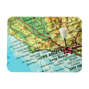 Imán Mapa de Los Ángeles, California