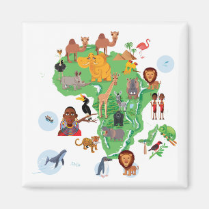 Imán Mapa de los animales de África
