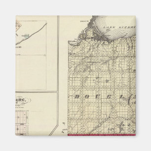 Imán Mapa de los condados de Douglas y Burnett