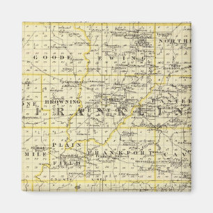 Imán Mapa de los condados de Franklin y Williamson
