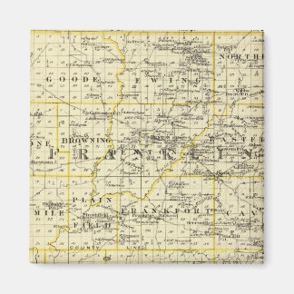 Imán Mapa de los condados de Franklin y Williamson