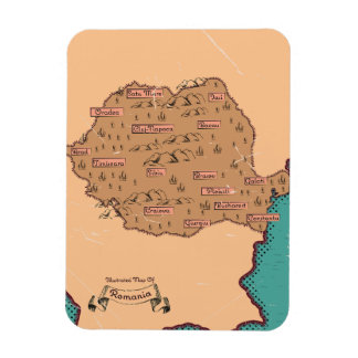Imán Mapa de los condados de la vieja Rumania