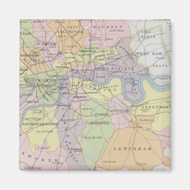 Imán Mapa de los consejos parlamentarios metropolitanos (Frente)