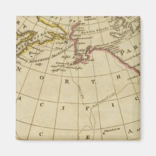 Imán Mapa de los descubrimientos realizados por Cook y 