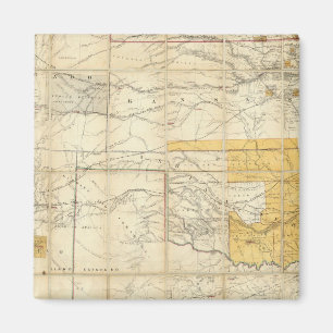 Imán Mapa De Los Estados De Kansas Y Texas