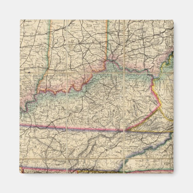 Imán Mapa de los Estados del Sur de América (Frente)