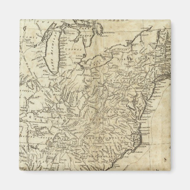 Imán Mapa de los Estados Unidos (Frente)