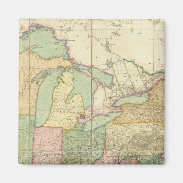 Imán Mapa de los Estados Unidos 6 (Frente)