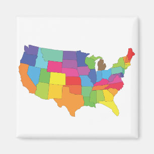 Imán mapa de los Estados Unidos de América