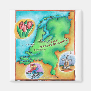 Imán Mapa de los Países Bajos