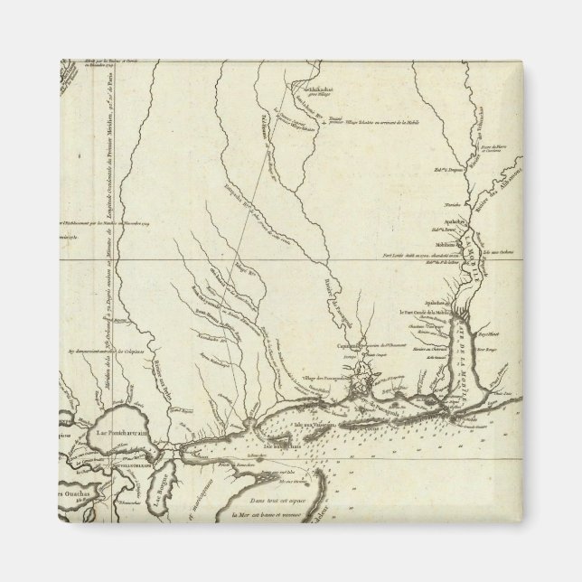 Imán Mapa de Louisiana (Frente)