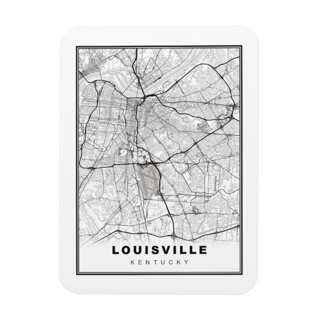 Imán Mapa de Louisville (Vertical)
