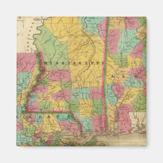 Imán Mapa de Luisiana Mississippi y Alabama