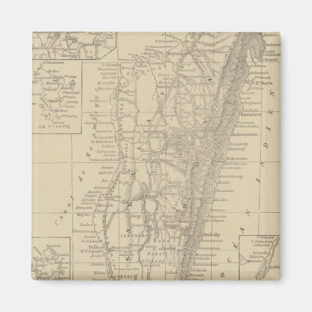 Imán Mapa de Madagascar (Frente)