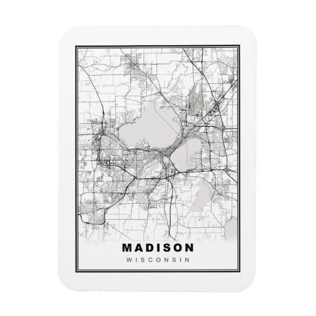 Imán Mapa de Madison (Vertical)