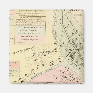 Imán Mapa de Mannington, Virginia Occidental