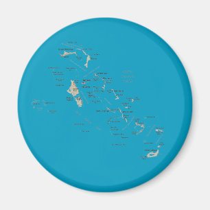 Imán Mapa de Mapa de Bahamas