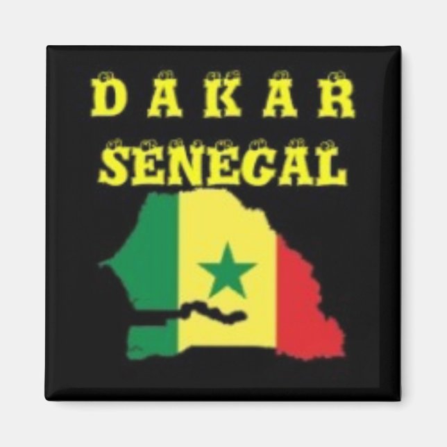 IMÁN MAPA DE MAPA SENEGAL (DAKAR), CAMISETA Y ETC (Frente)