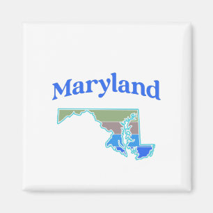 Imán Mapa de Maryland