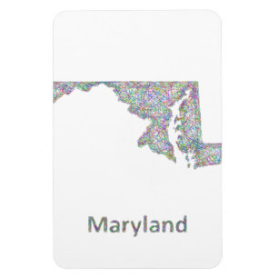 Imán Mapa de Maryland