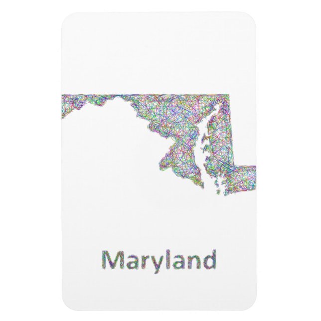 Imán Mapa de Maryland (Vertical)