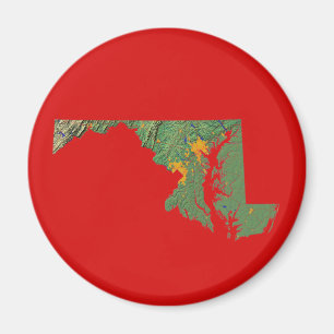 Imán Mapa de Maryland