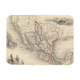 Imán Mapa de México, California y Texas