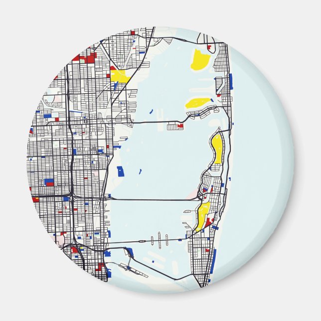 Imán Mapa de Miami (Frente)