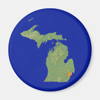 Imán Mapa de Michigan