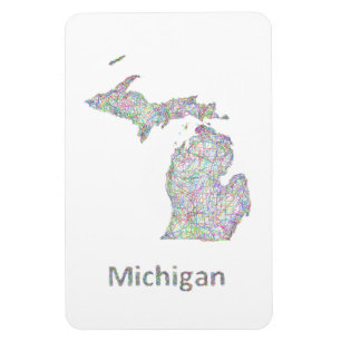 Imán Mapa de Michigan