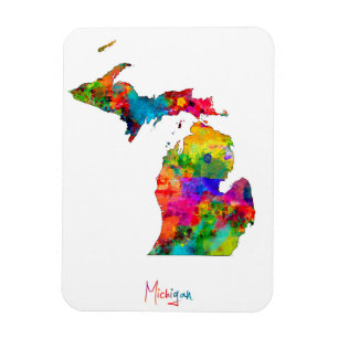 Imán Mapa de Michigan