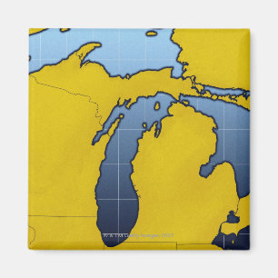 Imán Mapa de Michigan 2