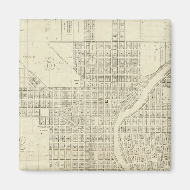 Imán Mapa de Milwaukee (Frente)