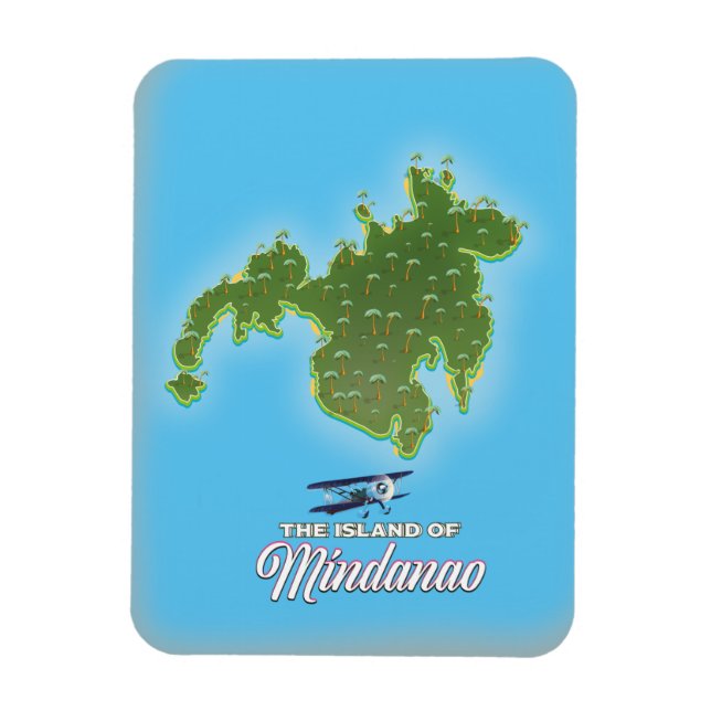 Imán Mapa de Mindanao (Vertical)
