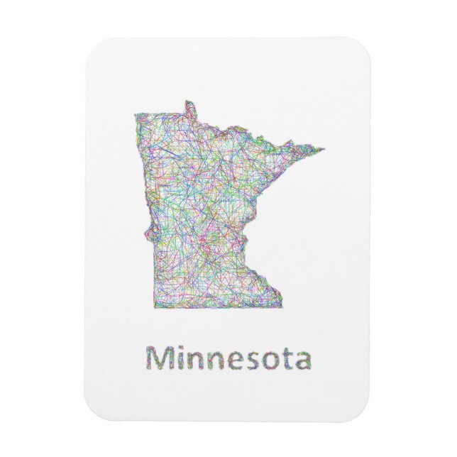 Imán Mapa de Minnesota (Vertical)