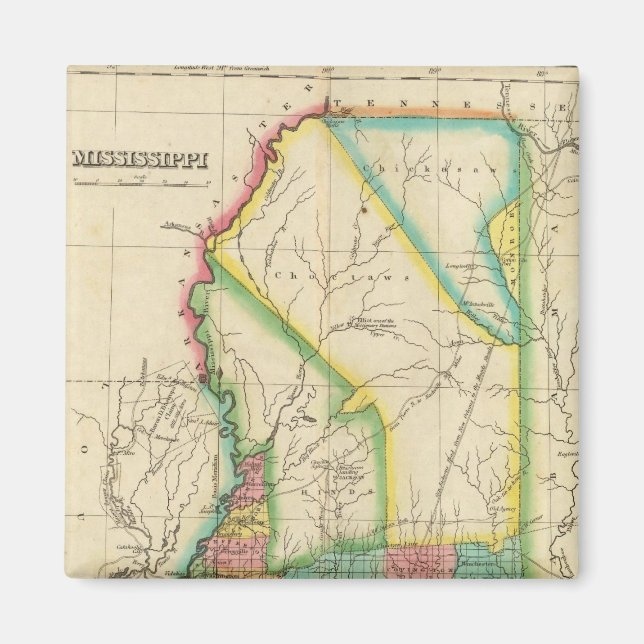 Imán Mapa De Misisipi (Frente)