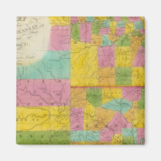 Imán Mapa de Misuri (Frente)