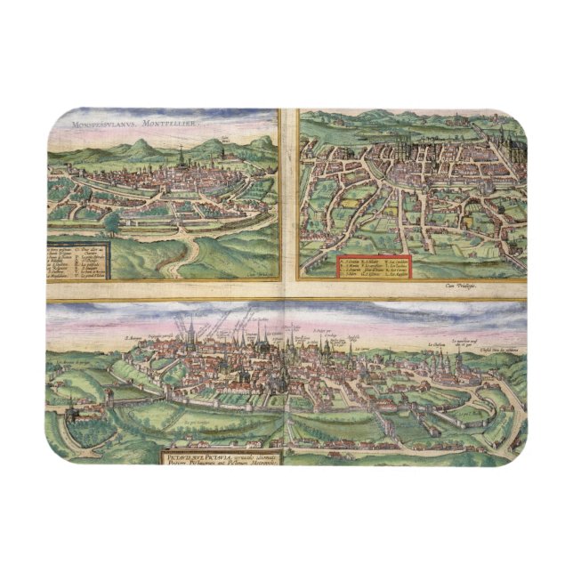 Imán Mapa de Montpellier, Tours y Poitiers, de 'Civ (Horizontal)