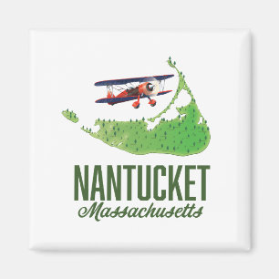 Imán Mapa de Nantucket Massachusetts