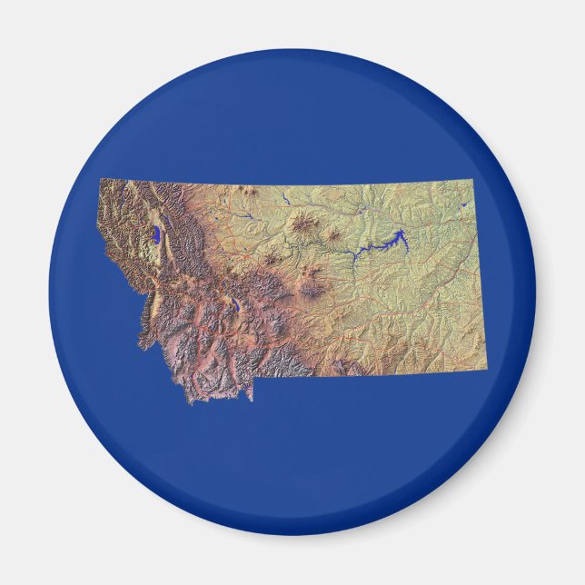 Imán Mapa de Nebraska (Frente)