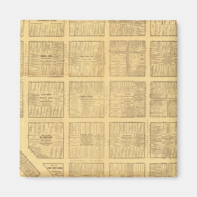 Imán Mapa de negocios de San Francisco (Frente)