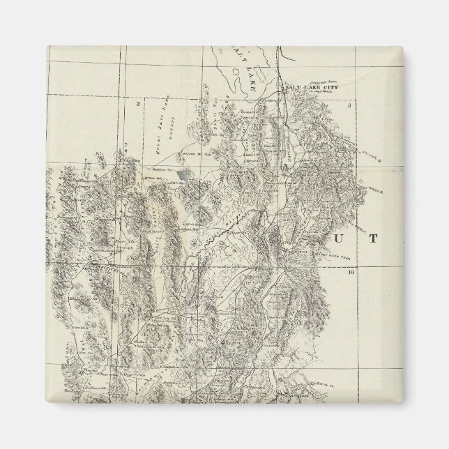 Imán Mapa de Nevada, Utah y Arizona (Frente)