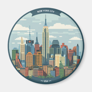 Imán Mapa de Nevera de la ciudad de Nueva York