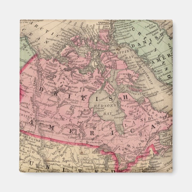 Imán Mapa de Norteamérica por Mitchell (Frente)